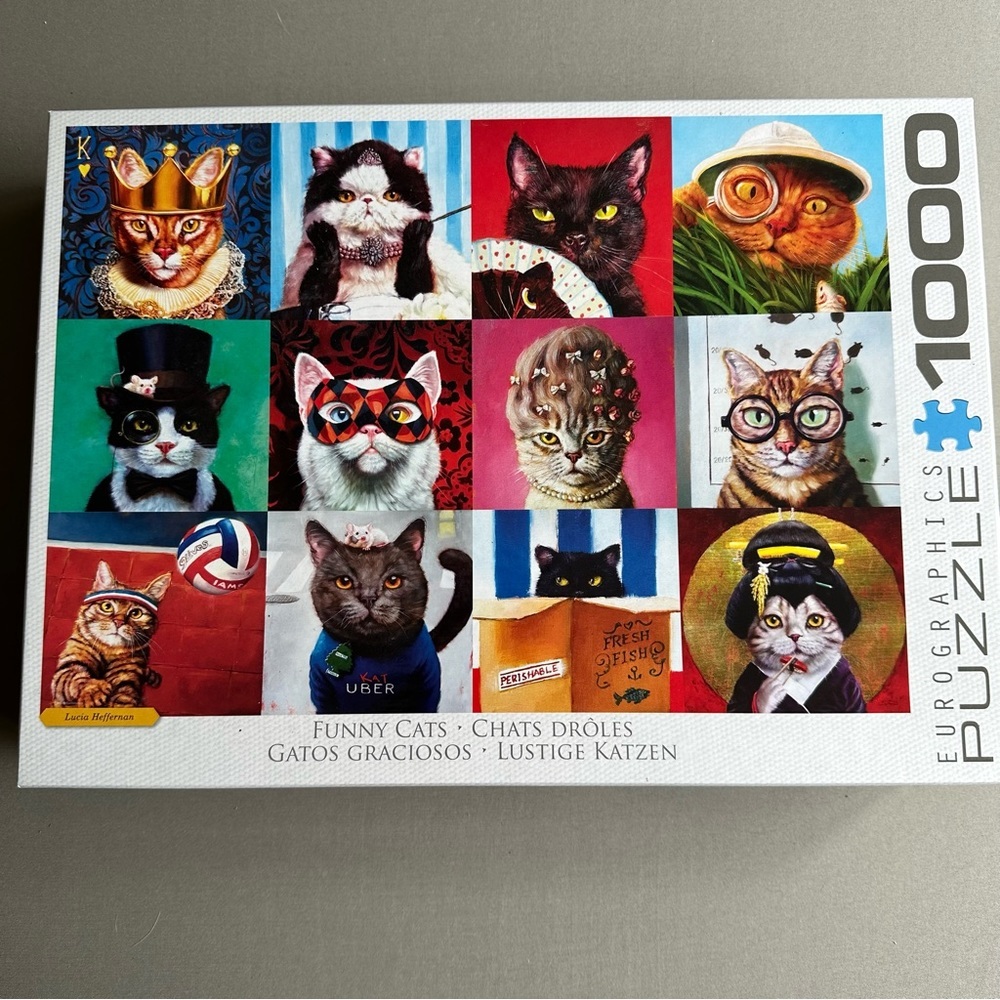 EUROGRAPHICS 1000pc Funny Cats jigsaw puzzle
